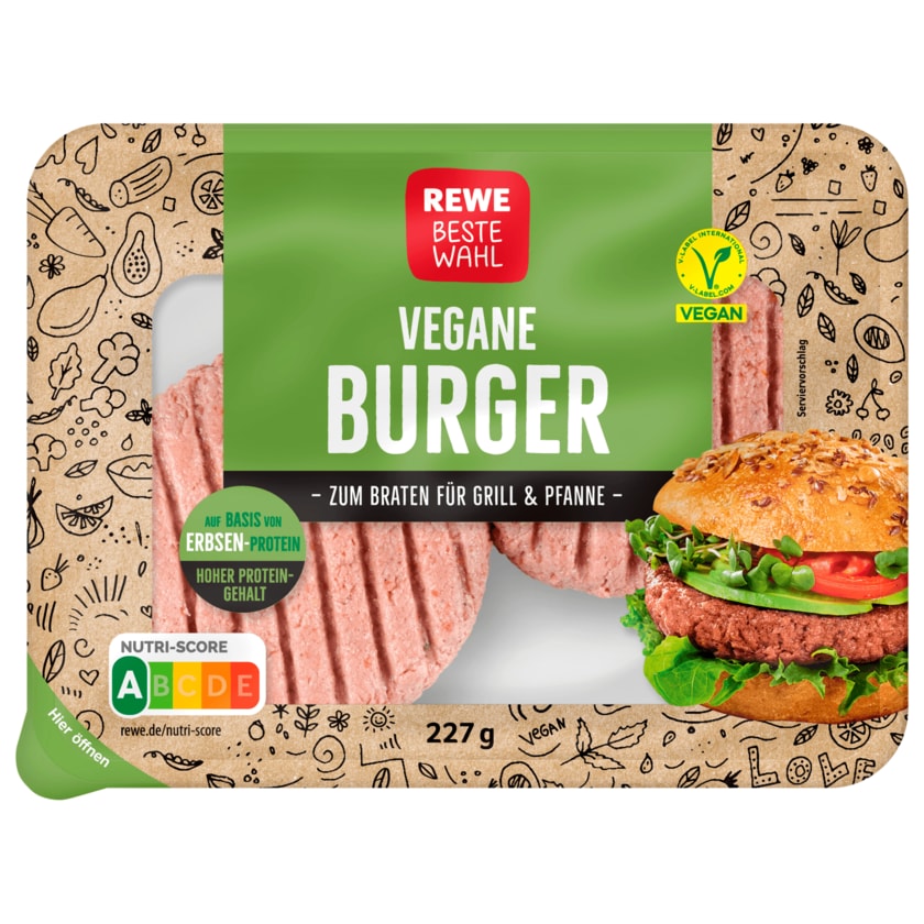 REWE Beste Wahl Burger Patties vegan 227g